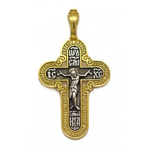 Серебряный крест с позолотой 294905