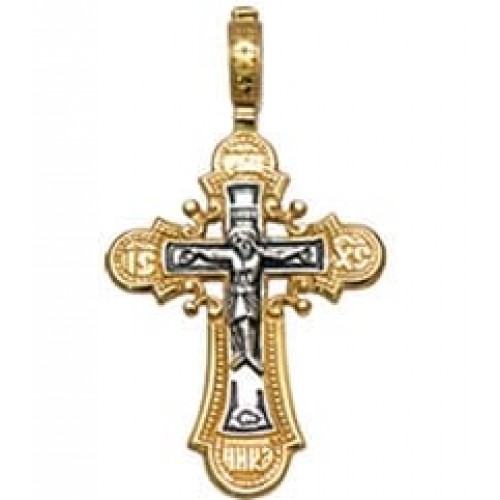 Серебряный крест с позолотой 294914