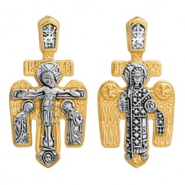 Серебряный крест с позолотой Михаил Архангел 299348