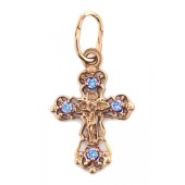 Серебряный крест с позолотой арт. 329826