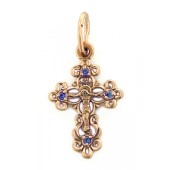 Серебряный крест с позолотой арт. 329827