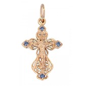 Серебряный крест с позолотой арт. 329828