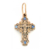 Серебряный крест с позолотой арт. 329851