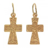 Серебряный крест с позолотой арт. 339455