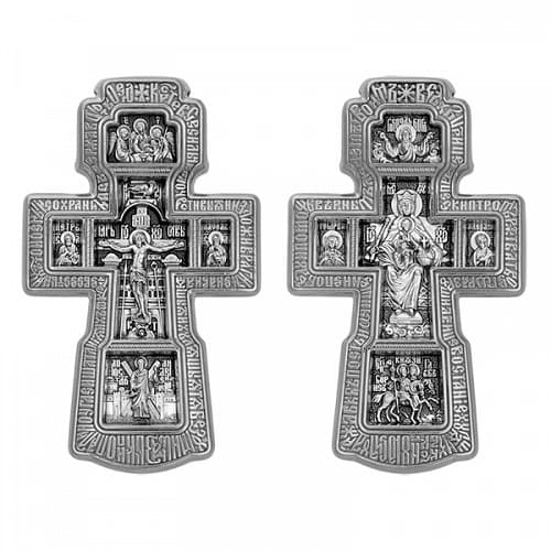 Серебряный крестик Державная Божия Матерь Святая Троица 293321