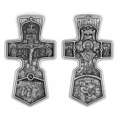 Серебряный крестик икона Николай Чудотворец (размер 39х22 мм), арт. 293334