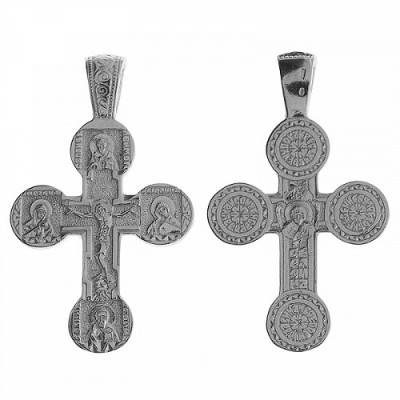 Крест серебряный православный шестикрылый Серафим 335958