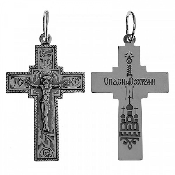 Серебряный крестик 336090