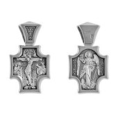 Серебряный крестик  (размер 33х18 мм) мужской, арт. 341004