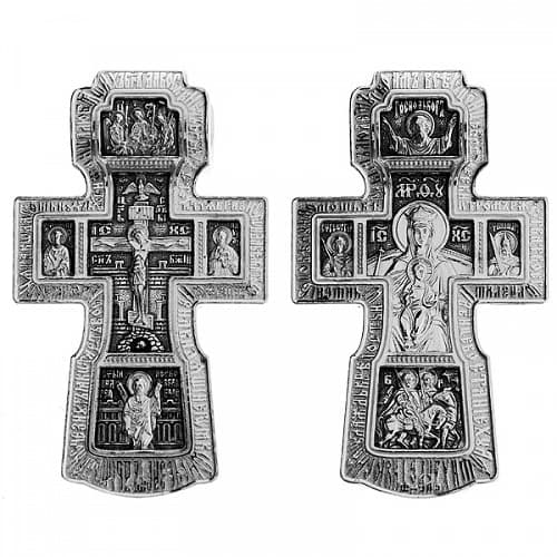 Серебряный крестик Павел Петр Святая Троица 343132