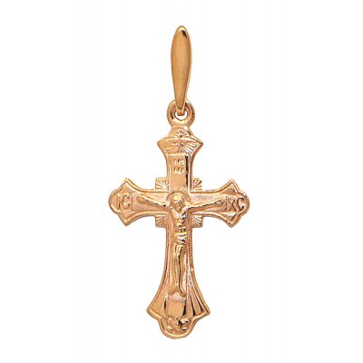 Золотой крестик православный 294242