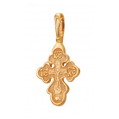 Золотой крестик православный 294293
