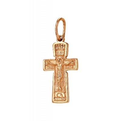 Золотой крестик православный 294299