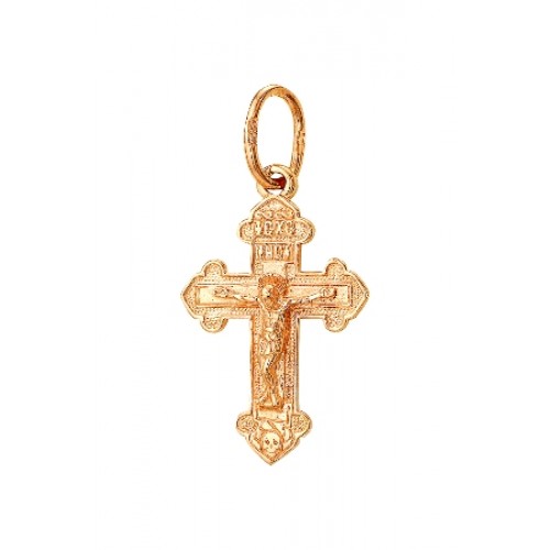 Золотой крестик православный 294302