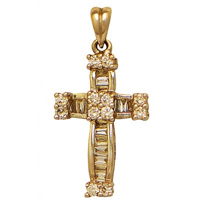 Золотой крестик православный