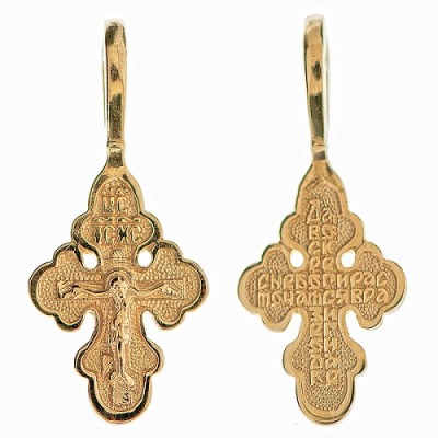 Золотой крестик православный 334334