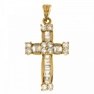 Золотой крестик православный