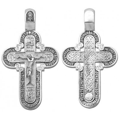 Крест серебряный мужской православный 15833