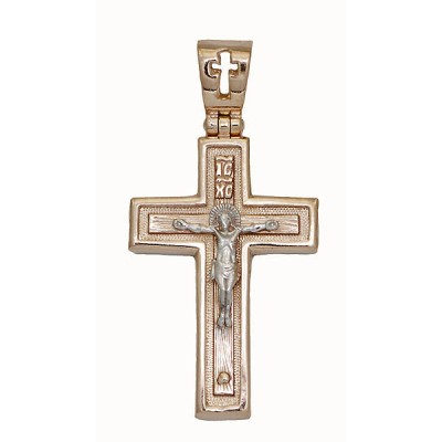Серебряный крест с позолотой 16612