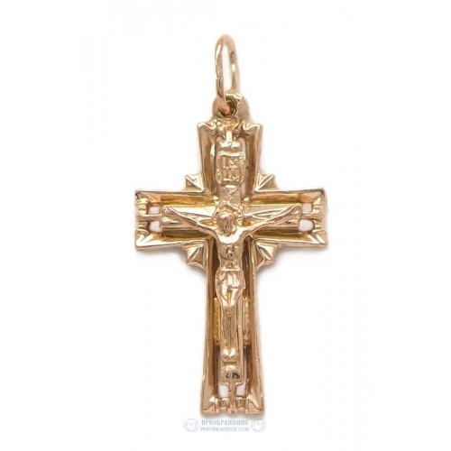 Крест православный серебро с позолотой 25558