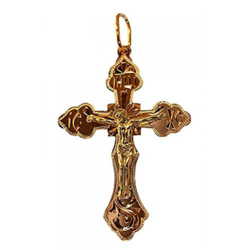 Крест православный большой с позолотой