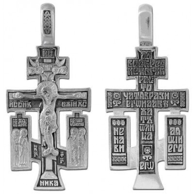 Крест серебряный мужской 28145