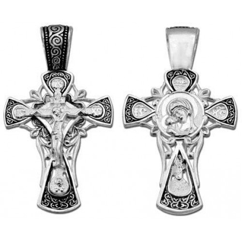 Крест серебряный православный мужской 29287