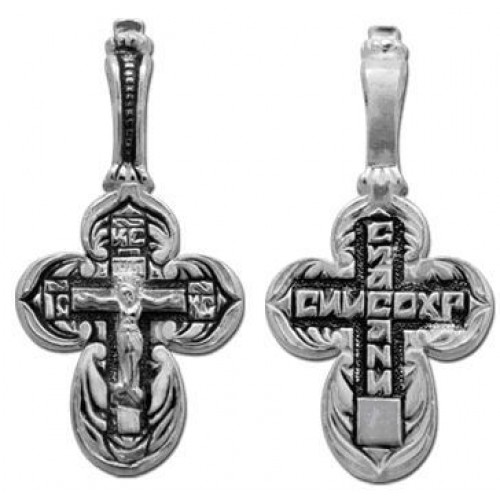 Детский серебряный крестик православный