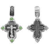 Крест из серебра православный нательный, арт. 32004