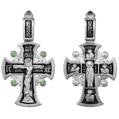 Нательный крест серебро 4 Евангелиста святой Николай 35329