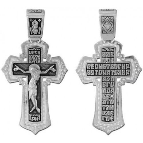 Крест серебряный мужской 38132