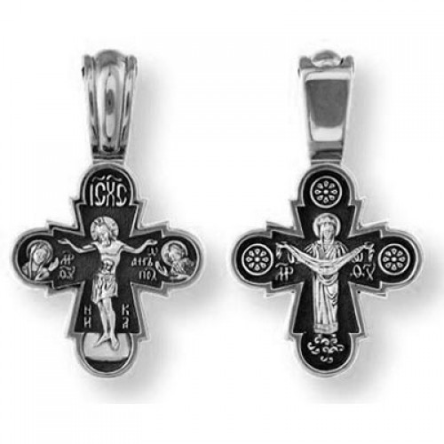 Подвеска маленький крестик православный на цепочку детский 41479