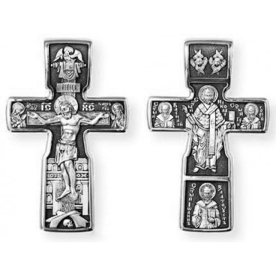 Крест православный мужской Николай Три святителя 45459