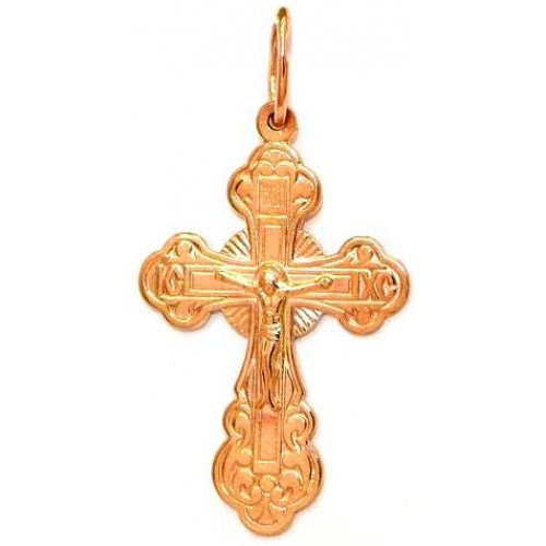 Золотой крест православный нательный мужской женский 45480