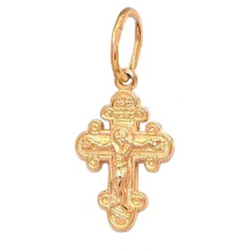 Детский золотой крестик православный 45517