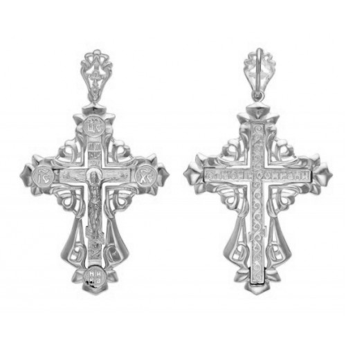 Серебряный крест православный для мужчин и женщин