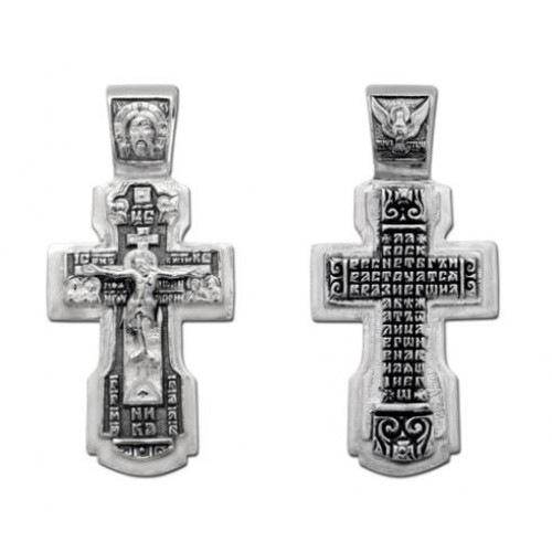 Мужской серебряный крестик 16743