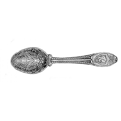 Серебряная ложка сувенир подарок 17944