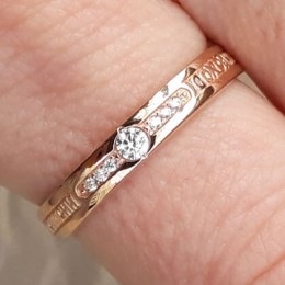 Женское золотое кольцо Спаси и сохрани 15950