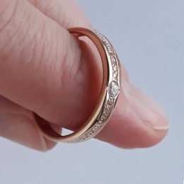 Женское золотое кольцо Спаси и сохрани 15950