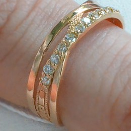 Позолоченное кольцо Спаси и сохрани 43704