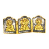 Икона серебряная складень трехстворчатый арт. 48982