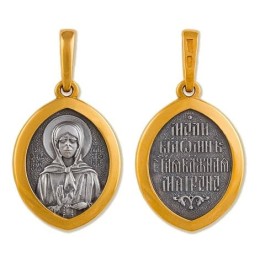 Позолоченная подвеска Матрона Московская 295813