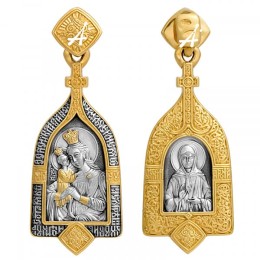 Позолоченная подвеска Взыскание погибших Божия Матерь Матрона Московская 336974
