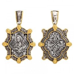 Позолоченная подвеска Неопалимая Купина Божия Матерь 336997