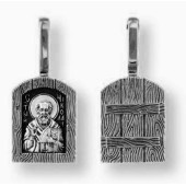 Серебряная подвеска Николай Чудотворец иконка нательная, арт. 295737