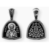 Серебряная подвеска Николай Чудотворец, арт. 295739