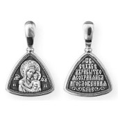 Серебряная подвеска Казанская Божия Матерь, арт. 295749
