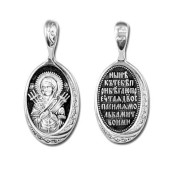 Серебряная подвеска Семистрельная Божия Матерь (размер 32х13 мм), арт. 295753