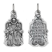 Серебряная подвеска Петр и Феврония 295793